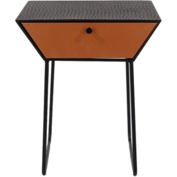 Core Products Apollo Single Drawer Copper and Black Metal Bedside Cabinet - Wilko - thumbnail 4