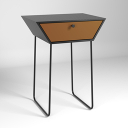 Core Products Apollo Single Drawer Copper and Black Metal Bedside Cabinet - Wilko - thumbnail 6