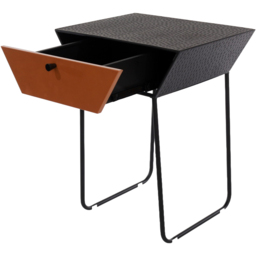 Core Products Apollo Single Drawer Copper and Black Metal Bedside Cabinet - Wilko - thumbnail 5