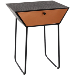 Core Products Apollo Single Drawer Copper and Black Metal Bedside Cabinet - Wilko - thumbnail 3