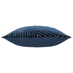 Paoletti Evoke Navy Cut Velvet Cushion - Size: 45 x 45 cm - Blue - Wilko - thumbnail 4