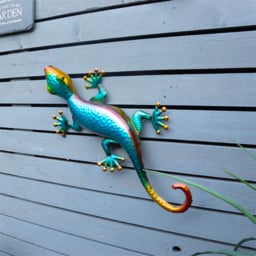 St Helens Multicolour Metal Gecko Garden Wall Ornament - Wilko - thumbnail 3