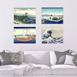 Artery8 Hokusai 36 Views Mount Fuji Great Wave Tago Bay Wall Art Print 30 x 41cm 9 Pack - Size: 40.5 x 30.5 x 0.3cm - Multi - Wilko - thumbnail 3