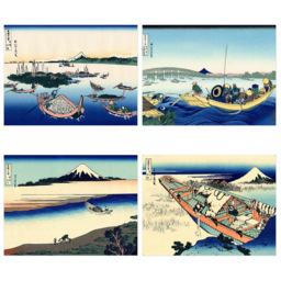 Artery8 Hokusai 36 Views Mount Fuji Great Wave Tago Bay Wall Art Print 30 x 41cm 9 Pack - Size: 40.5 x 30.5 x 0.3cm - Multi - Wilko - thumbnail 4