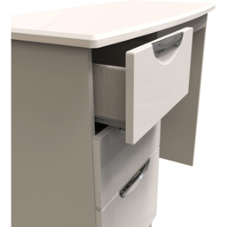 Crowndale Camden 3 Drawer Kashmir Gloss Dressing Table - Size: 42 x 93 x 80cm - Cream - Wilko - thumbnail 7