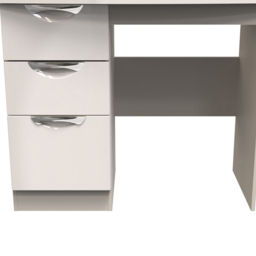 Crowndale Camden 3 Drawer Kashmir Gloss Dressing Table - Size: 42 x 93 x 80cm - Cream - Wilko - thumbnail 4
