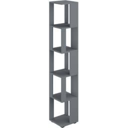 Shefa Line Element-5 6 Shelf Graphite Shelving Unit - Size: 168 x 29 x 29cm - Grey - Wilko - thumbnail 3