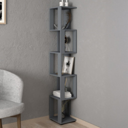 Shefa Line Element-5 6 Shelf Graphite Shelving Unit - Size: 168 x 29 x 29cm - Grey - Wilko - thumbnail 1