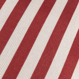furn. Deck Stripe White and Red Woven Polyester Filled Outdoor Cushion 59 x 59cm - Wilko - thumbnail 6