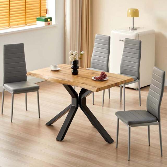 Kosy Koala 4 Seater Wooden Dining Set Grey - Multi - Wilko - image 1