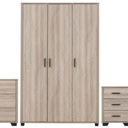 Seconique Oliver Light Oak Effect 4 Piece Bedroom Furniture Set - Brown - Wilko - thumbnail 4