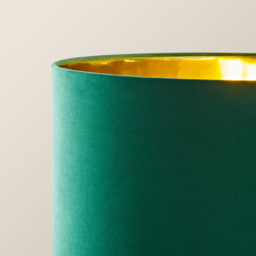 ValueLights Charlie Green Velvet and Metallic Shade Gold Floor Lamp and Bulb - Size: 148 x 45 x 45cm - Wilko - thumbnail 4