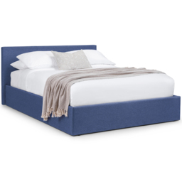 Julian Bowen Rialto King Size Dark Blue Linen Lift Up Storage Bed - Wilko - thumbnail 3
