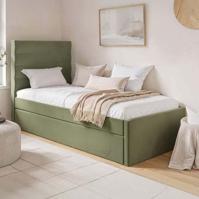 Flair Ari Single Olive Green Bed with Trundle - Wilko - image 1