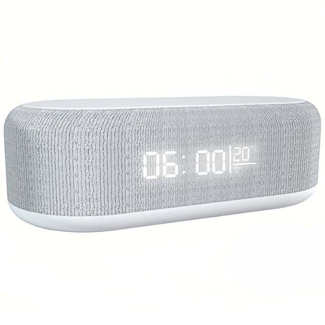 Jaoyeh Trading 3 in 1 Charging Clock Light - Size: 5 x 5 x 18cm - White - Wilko - image 1