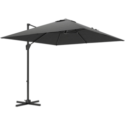 Outsunny Dark Grey Square Crank Handle Cantilever Roma Parasol 2.45 x 2.45m - Size: 248 x 245 x 245cm - Wilko - thumbnail 1