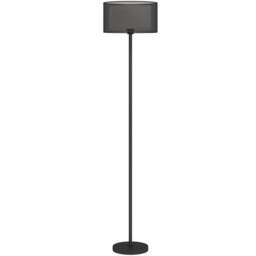 Portland Black Floor Lamp with 2 Layer Shade and Foot Switch - Size: 152.5 x 33 x 33cm - Wilko - thumbnail 1