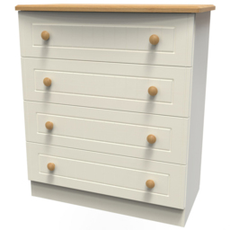 Crowndale Warwick 4 Drawer Cream Ash and Oak Chest of Drawers - Wilko - thumbnail 5