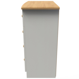 Crowndale Warwick 4 Drawer Cream Ash and Oak Chest of Drawers - Wilko - thumbnail 4