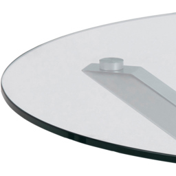 Florence Heaven Glass Top and Chrome Legs Round Coffee Table - Silver - Furniture To Go - Wilko - thumbnail 7