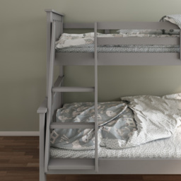 Carra Triple Sleeper Grey Bunk Bed with Orthopaedic Mattresses - Size: Single + Small Double - Bedmaster - Wilko - thumbnail 5