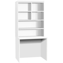 R White Cabinets 6 Shelf Home Office Desk with Hutch White - Size: 182.8 x 85 x 54cm - Wilko - thumbnail 3