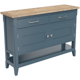 Baumhaus Signature 2 Door 2 Drawer Single Shelf Blue Small Sideboard - Wilko - thumbnail 3