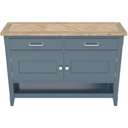 Baumhaus Signature 2 Door 2 Drawer Single Shelf Blue Small Sideboard - Wilko - thumbnail 4