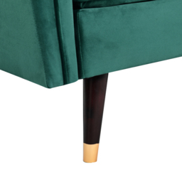 Comfy Living 3 Seater Green and Gold Plush Velvet Tufted Sofa Bed - Wilko - thumbnail 7