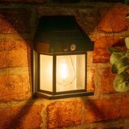 ValueLights Set of 4 Black Outdoor Solar Lantern Wall Lights - Size: 17 x 12 x 6cm - Wilko - thumbnail 4
