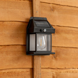 ValueLights Set of 4 Black Outdoor Solar Lantern Wall Lights - Size: 17 x 12 x 6cm - Wilko - thumbnail 5