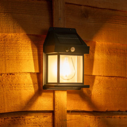 ValueLights Set of 4 Black Outdoor Solar Lantern Wall Lights - Size: 17 x 12 x 6cm - Wilko - thumbnail 6