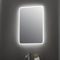 nuie Ambient LED Touch Sensor Mirror 700 x 500mm - Size: 700 x 500 x 30mm - Silver - Wilko - thumbnail 3