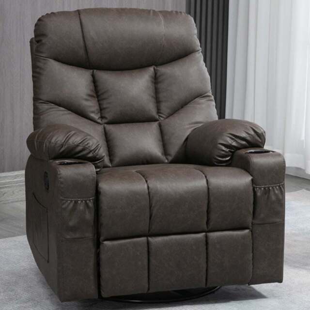 Portland Brown Manual Reclining Chair - Size: Single - Wilko - image 1