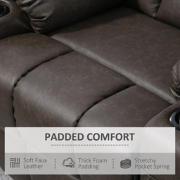 Portland Brown Manual Reclining Chair - Size: Single - Wilko - thumbnail 6