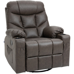 Portland Brown Manual Reclining Chair - Size: Single - Wilko - thumbnail 3