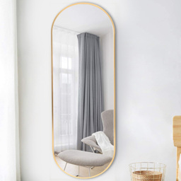 Living and Home Gold Frame Full Length Standing Mirror 40 x 120cm - Size: 120 x 40cm - Wilko - thumbnail 4