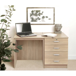 R White Cabinets 4 Drawer Brown Set-05 Desk - Size: 72.8 x 107.9 x 54cm - Wilko - thumbnail 5
