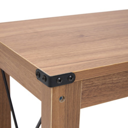 Living and Home Single Shelf Wood-Coloured Side Table - Size: 55.7 x 60 x 31cm - Natural - Wilko - thumbnail 7