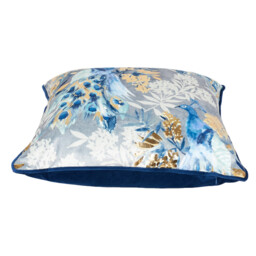 Divante Peacock Metallic Cushion - Blue - Wilko - thumbnail 4