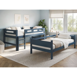 Flair Elijah Blue Detachable Wooden Bunk Bed - Size: Single - Wilko - thumbnail 5