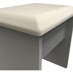 Crowndale Kent Dusk Grey Dressing Table Stool - Size: 38 x 48 x 51cm - Wilko - thumbnail 6