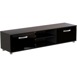 Vida Designs Cosmo 2 Door 2 Shelf Black TV Unit - Size: 40 x 160 x 38cm - Wilko - thumbnail 3
