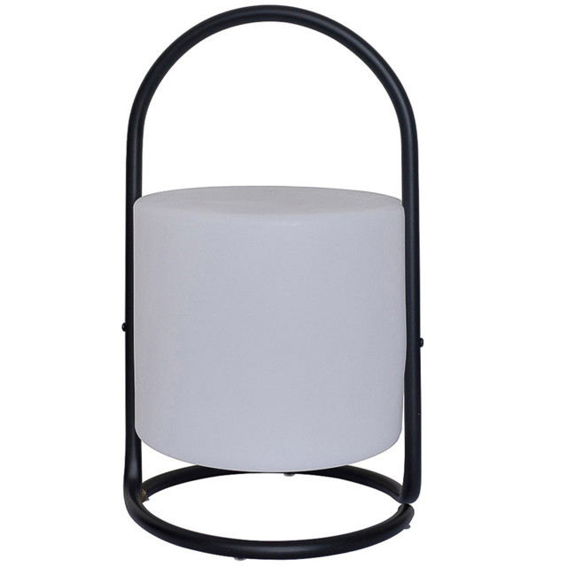 ValueLights Corte Black and White Cylinder LED Garden Table Lamp - Size: 29 x 17 x 17cm - Wilko - image 1