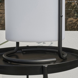 ValueLights Corte Black and White Cylinder LED Garden Table Lamp - Size: 29 x 17 x 17cm - Wilko - thumbnail 5