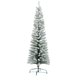 Shatchi Snow Flocked Artificial Slim Christmas Pencil Tree 8ft - White - Wilko - thumbnail 1