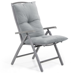 Living and Home Light Grey Cotton Garden Chair Cushion 40 x 120cm - Wilko - thumbnail 5