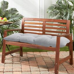 Living and Home Light Grey Cotton Garden Chair Cushion 40 x 120cm - Wilko - thumbnail 7