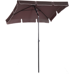 Outsunny Brown Tilting Parasol 2 x 1.25m - Size: 2m - Wilko - thumbnail 1