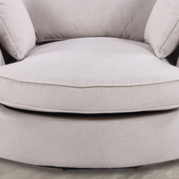 Artemis Home Irwin Sand Swivel Cuddle Chair - Size: Single - Beige - Wilko - thumbnail 5